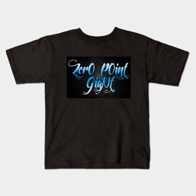 Blue Fade Zero Point Giant Logo Kids T-Shirt by ZerO POint GiaNt